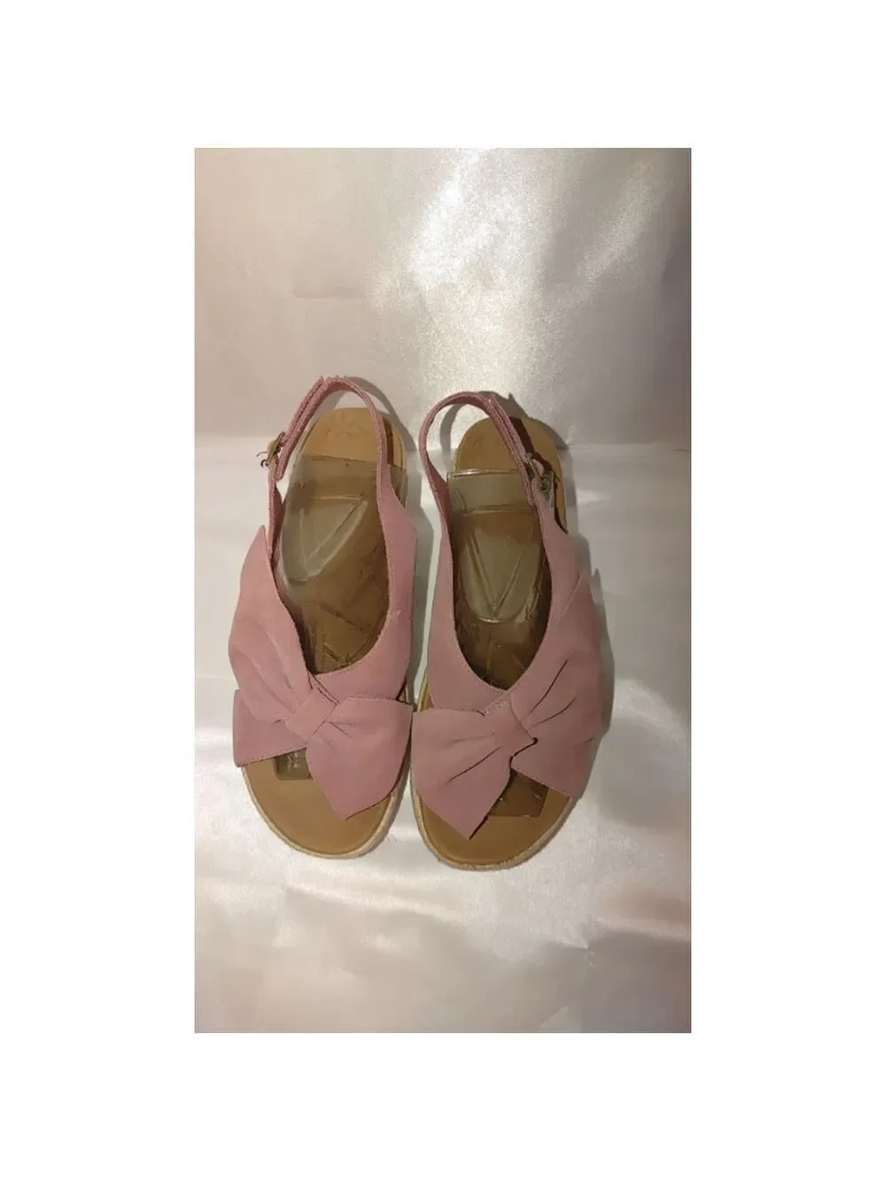 SKECHERS Luxe Foam Suede Brit Trippin Bow Espadrilles Size 8M